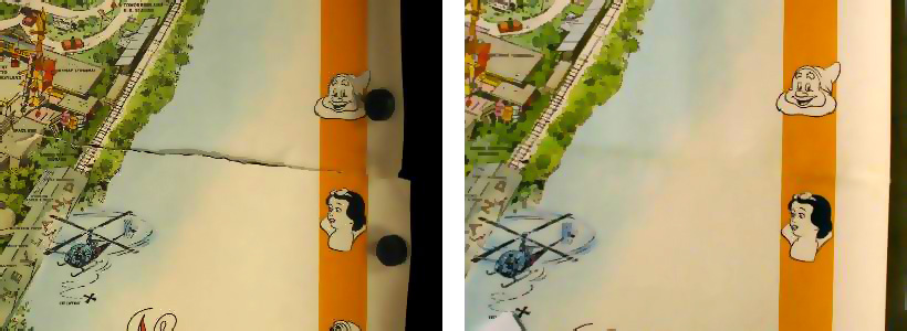 disneyland map before and after restoration