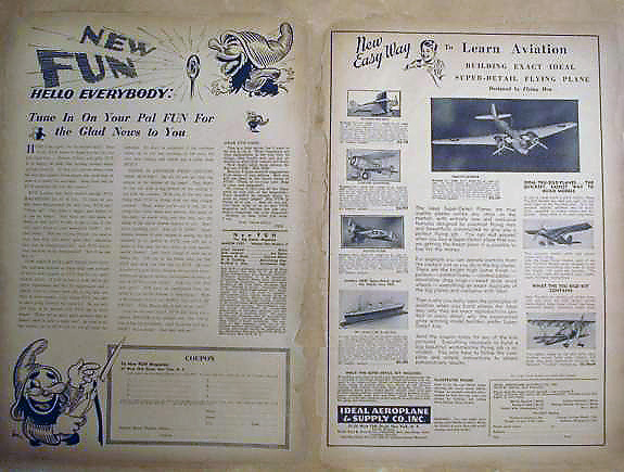 new fun comics 2 inside front and back cover after leaf casting