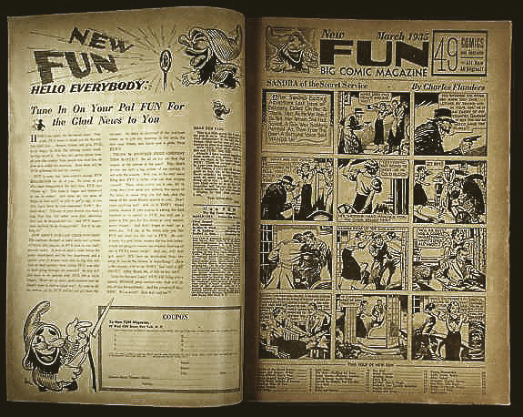 new fun comics 2 inside front cover after restoration